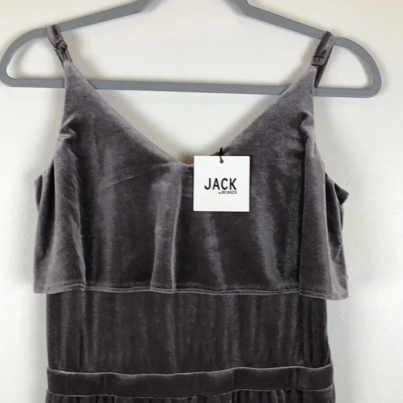 NWT Jack By BB Dakota Velvet Flare Jumpsuit Size M - Picture 4 of 12